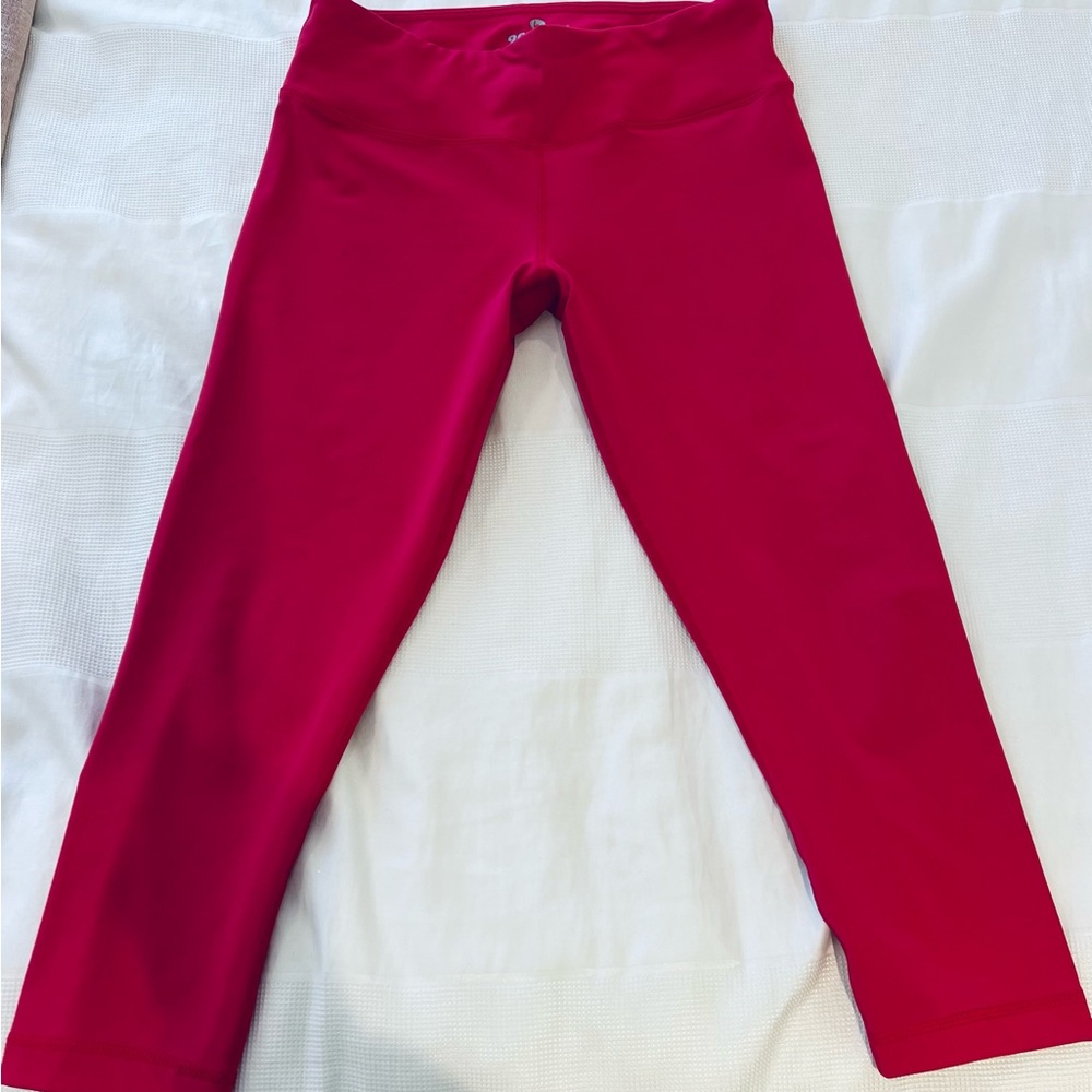 90 Degree By Reflex Women's Pink Capri Leggings